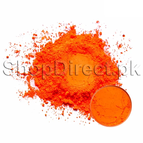 Dark Orange Fluorescent Powder Pigments Bright Colours UV Colours